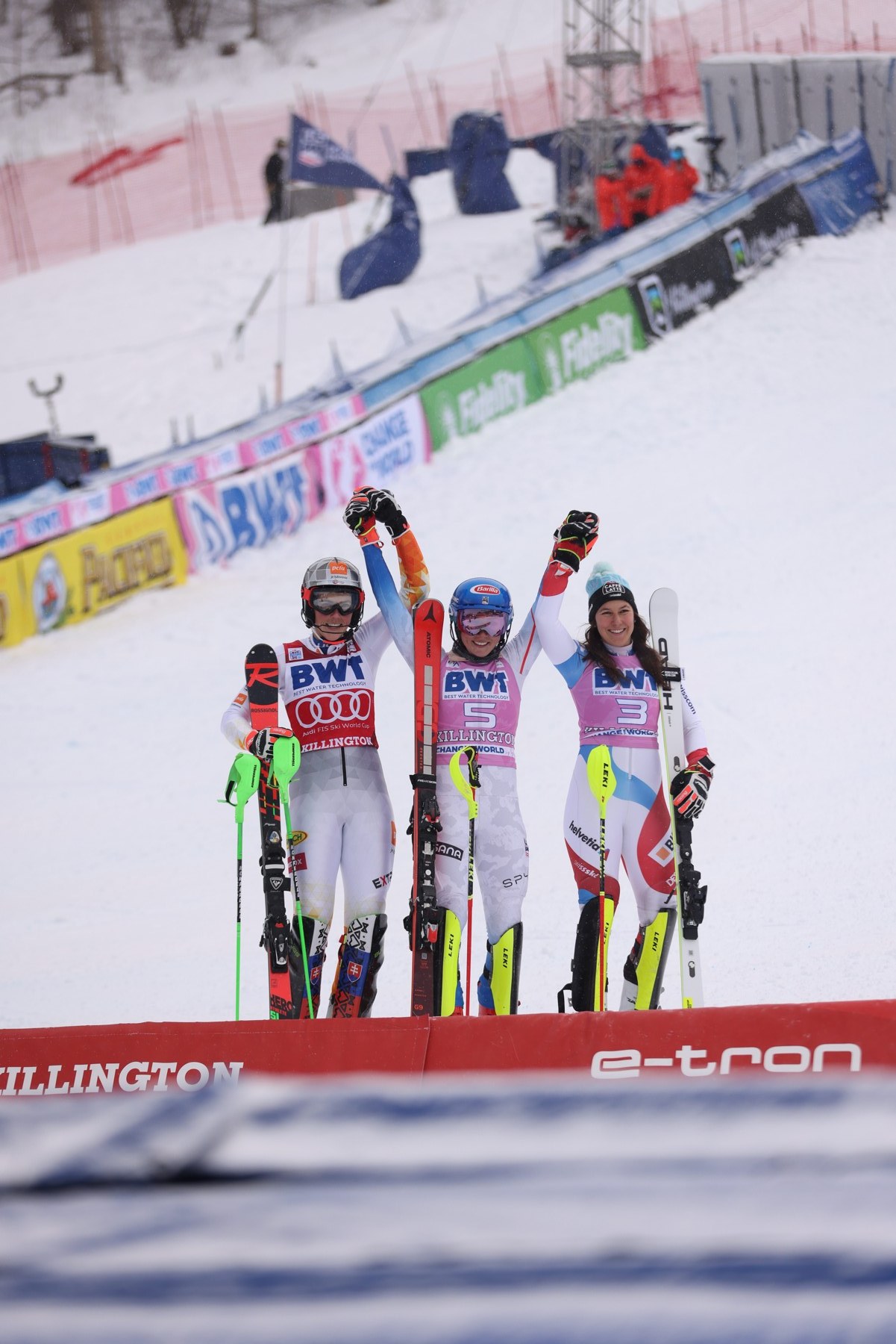 The podium at the Killington Cup