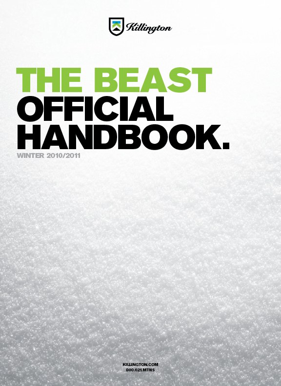 The Beast Official Handbook — cover, Winter 2010/2011