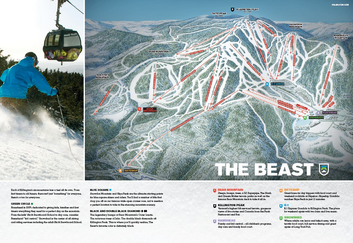 The Beast trail map spread