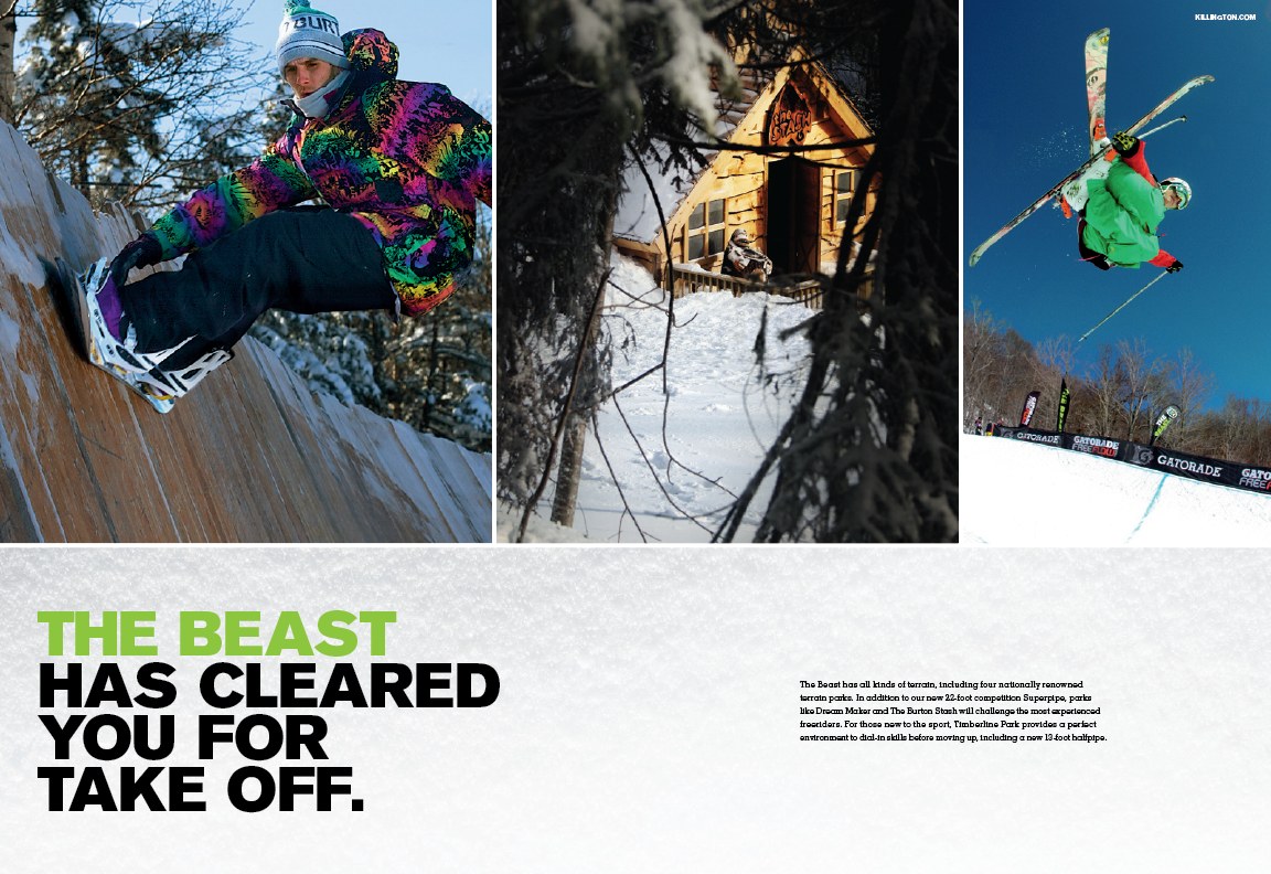 The Beast has cleared you for take off — terrain parks spread
