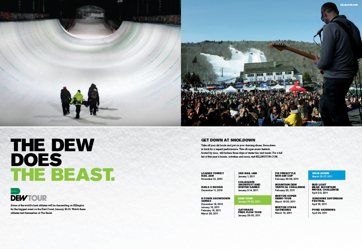 The Dew does the Beast — events spread