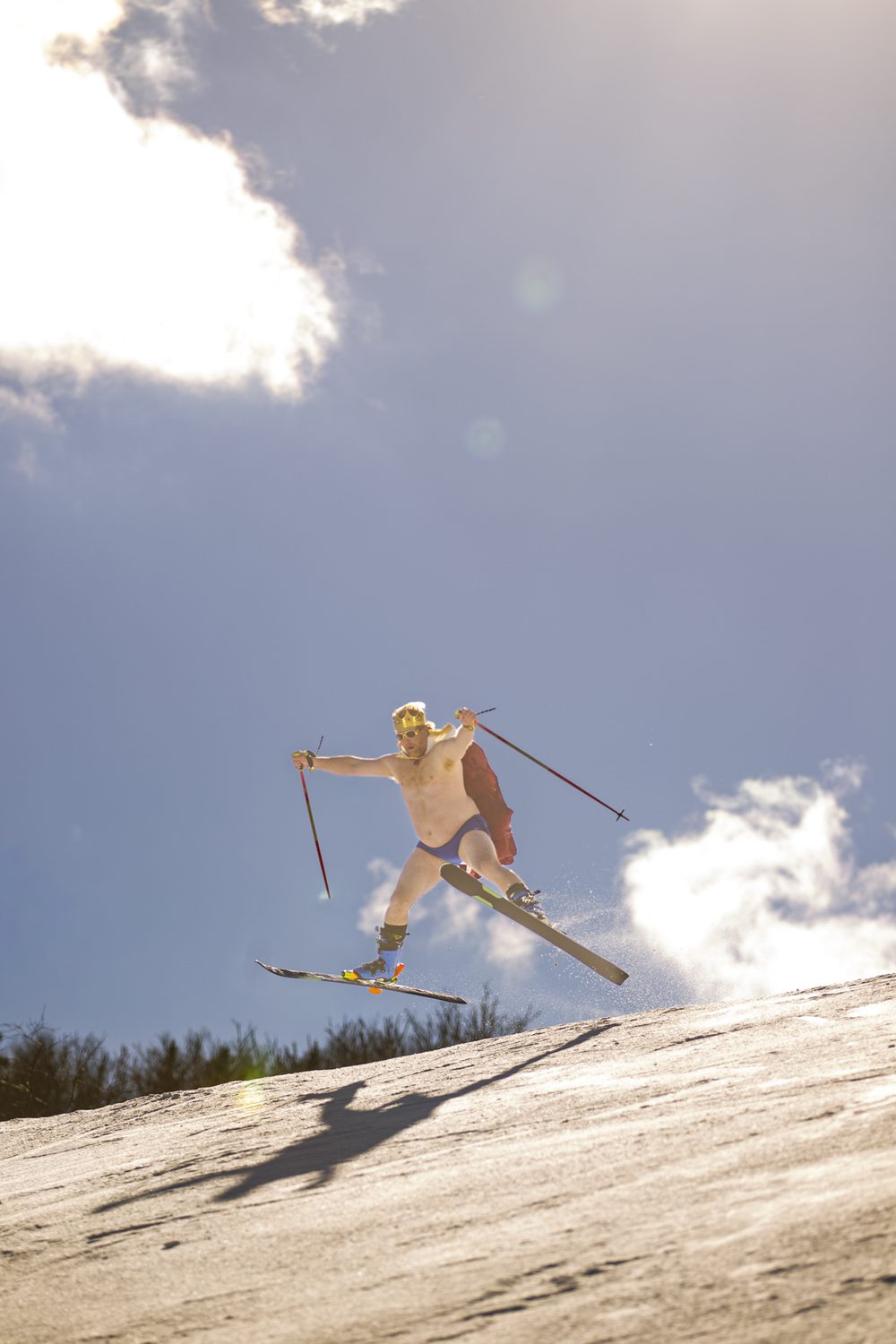 The King, airborne off a spring roller