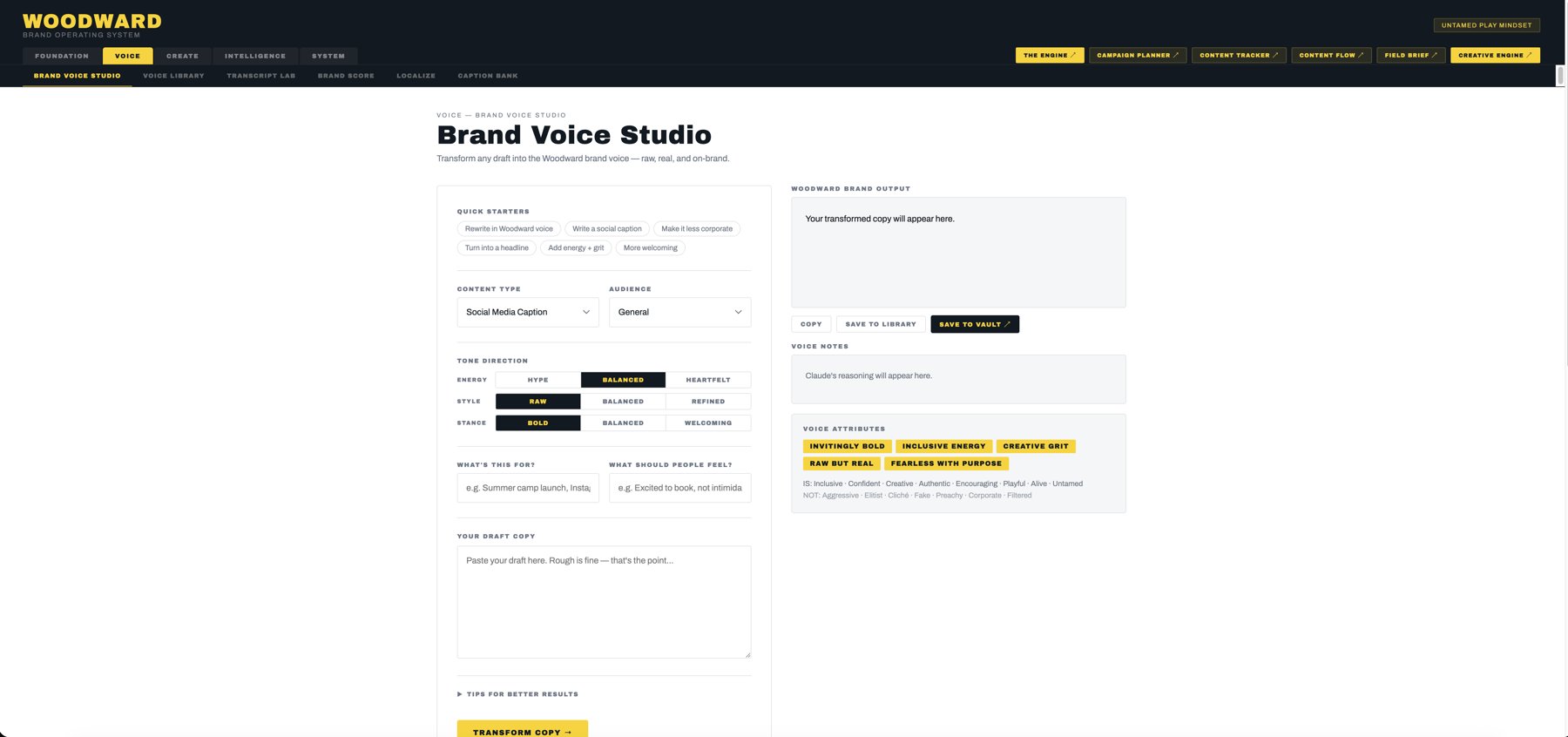 Brand Voice Studio — draft to on-brand copy