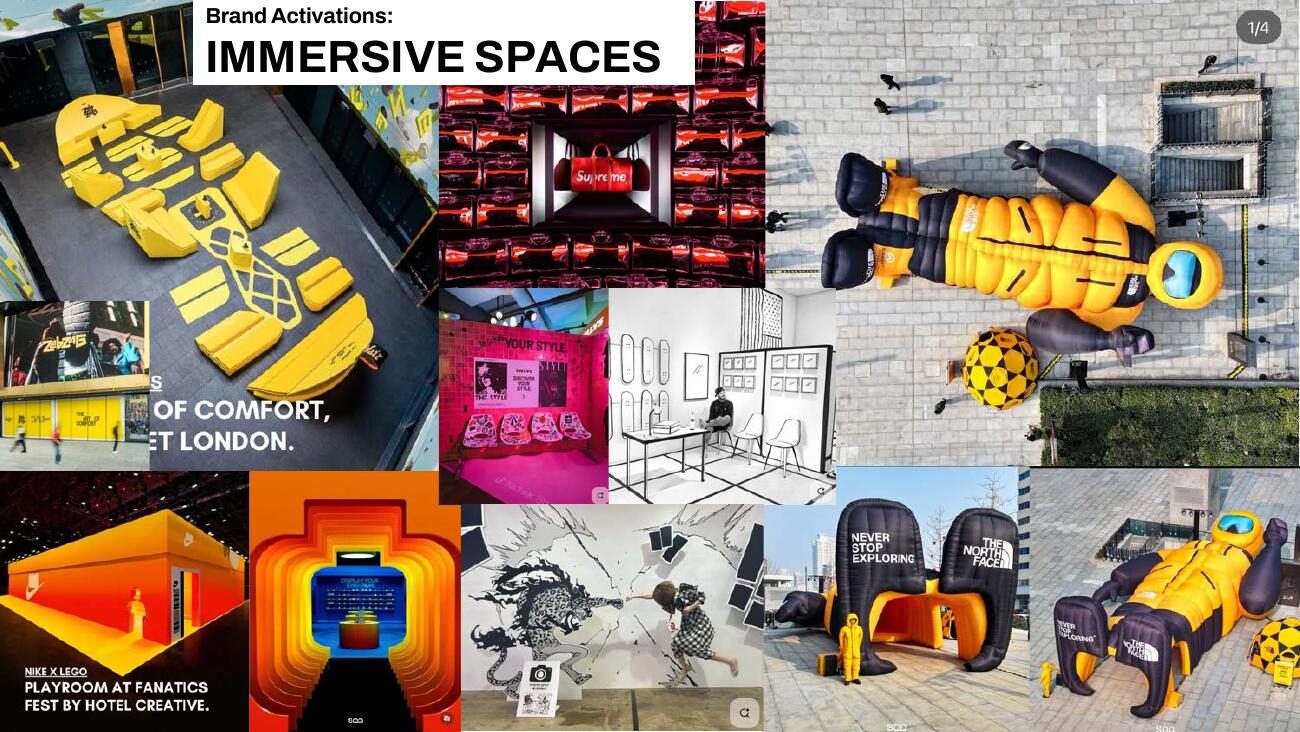 Brand activation concept — immersive spaces
